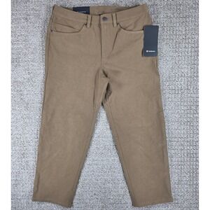 Lululemon ABC Crop Pant Relaxed Fit Mens Size 32x26 Tan‎ Utilitch Fabric